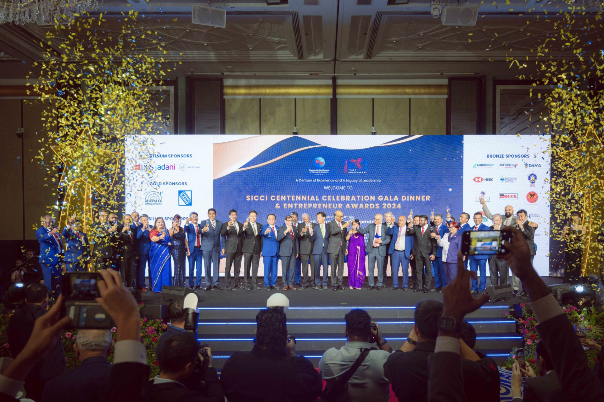 SICCI members and guests celebrating the Centennial Gala Dinner and Entrepreneur Awards 2024